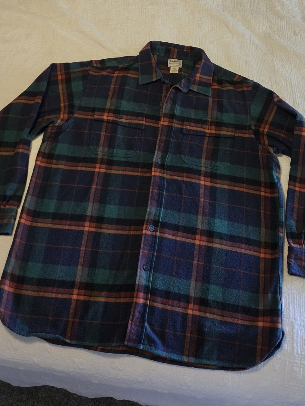 L.L. Bean Heavweight Flannel, Size XL